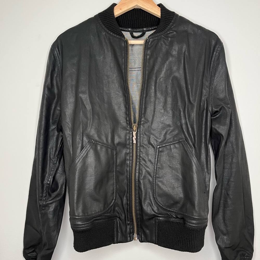 Nudie Jeans Black cotton Bomber Jacket